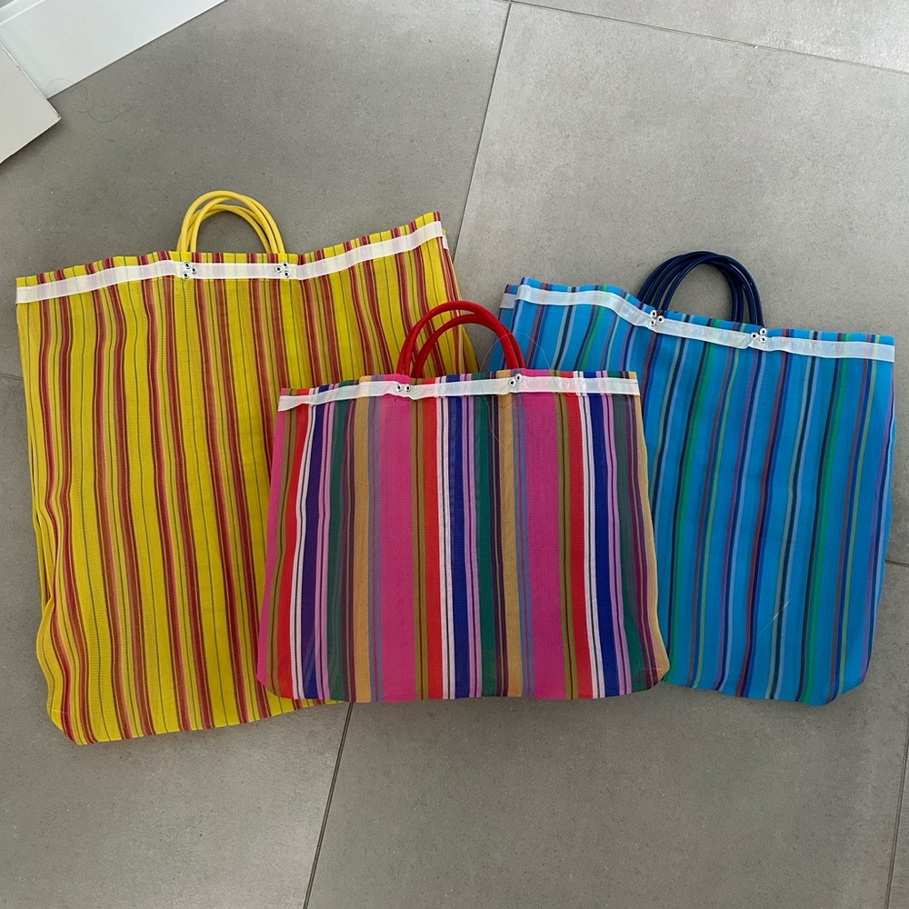 3 Mesh tote bag different size